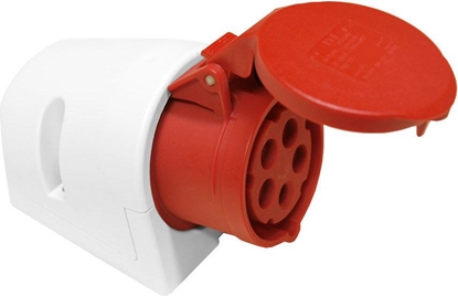 Picture of PCE Gniazdo stae 16A 5P 400V czerwone IP44 maa obudowa (115-6k)