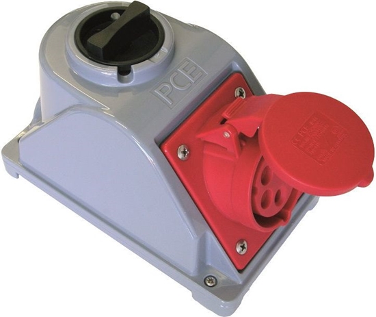 Picture of PCE Gniazdo stae z wycznikiem L-0-P 16A 5P 400V IP44 COMBO-POL (960615401W)