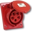Изображение PCE Gniazdo tablicowe skone 32A 4P 400V czerwone IP44 TWIST (424-6)