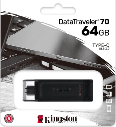 Picture of Pendrive Kingston DataTraveler 70, 64 GB  (DT70/64GB)