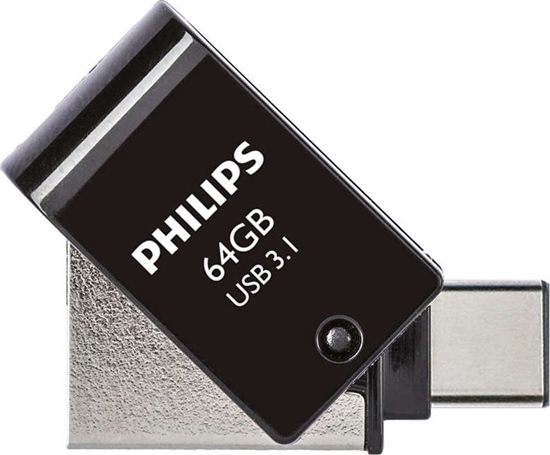 Изображение Philips 2 in 1 OTG          64GB USB 3.1 + USB C Midnight Black