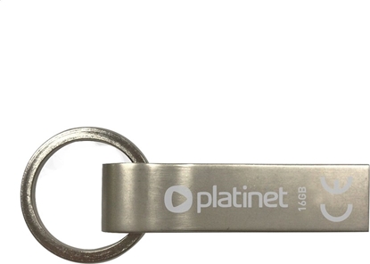 Изображение Platinet USB Flash Drive 16GB, Micro UDP, USB 2.0, Waterproof, Metal, Silver, USB version (most popular type), Blister