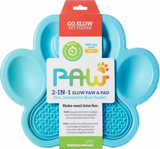 Picture of Pet Dream House Pet Dream House Paw 2In1 Blue 30x30x3cm Interaktive Slow Feeder