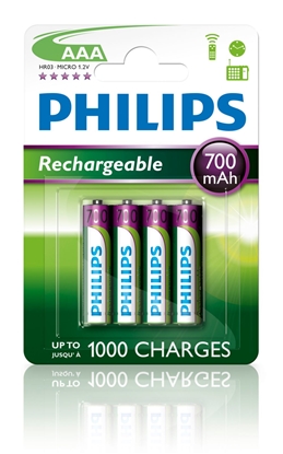 Attēls no Philips Rechargeables Battery R03B4A70/10