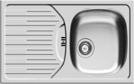 Picture of Zlewozmywak Pyramis  1-komorowy Fork z ociekaczem 78 x 43,5cm stalowy (10018120)