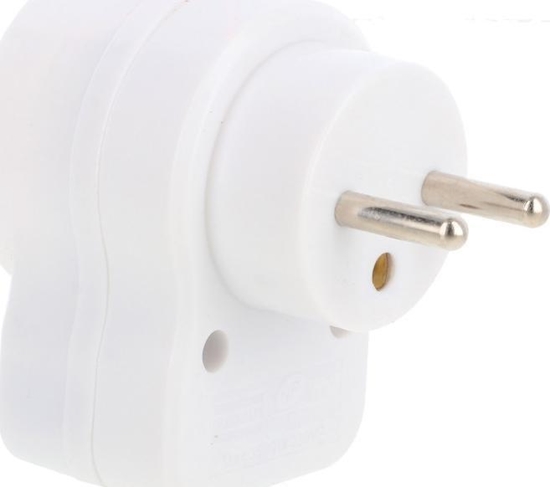 Picture of Plastrol Wtyczka-gniazdo z wycznikiem 10A 250V z/u biae R-1WS
