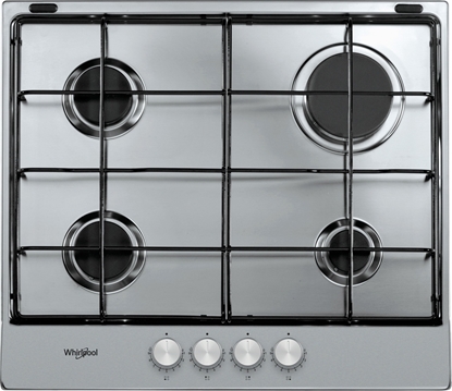 Picture of Whirlpool TGML 650 IX hob Stainless steel Built-in 58 cm Gas 4 zone(s)