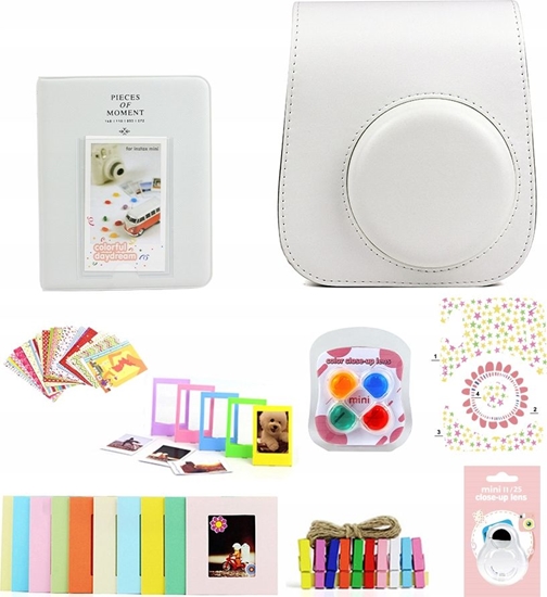 Picture of Pokrowiec LoveInstant Zestaw 8w1 Futera Ramki Album Fuji Instax Mini 11 - Biay