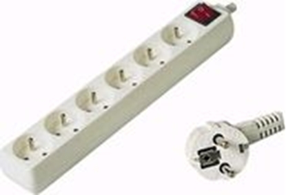 Picture of Listwa zasilajca PremiumCord 6 gniazd 5 m biaa (pp6k-05)