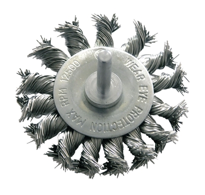 Attēls no Pro-Line Szczotka tarczowa 75mm z drutu skrcanego z trzpieniem - 32447
