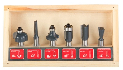 Attēls no Pro-Line Zestaw frezów do drewna 8mm 6szt. 93121