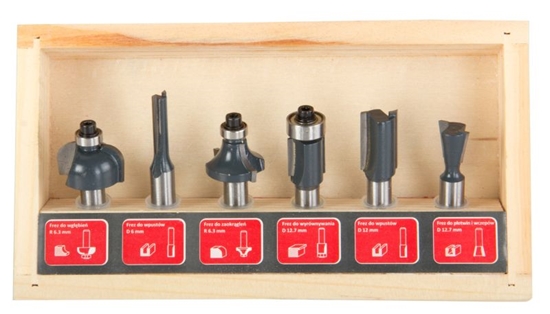 Picture of Pro-Line Zestaw frezów do drewna 8mm 6szt. 93121
