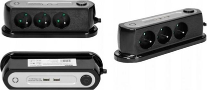 Picture of Listwa zasilajca Orno 3 gniazda 1.4 m czarna (OR-AE-13190/B)