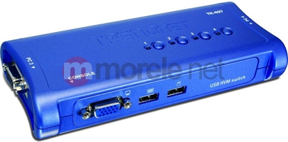 Attēls no Przełącznik TRENDnet towar w Sosnowcu - Przełączniki KVM i Kable [TRENDnet] 4xK/V/M 2048x1536 4xVGA/USB Cables TK-407K () - Morelenet_432664