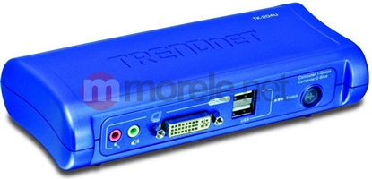 Attēls no Przecznik TRENDnet 2 PORT DVI/USB KVM SWITCH KIT (TK-204UK) - Z010051