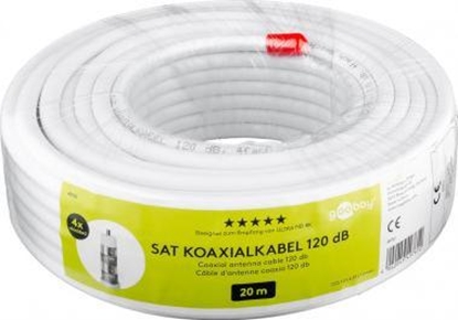 Изображение Przewód Goobay 120 dB kabel koncentryczny antenowy quattro, ekranowanie 4x, CCS, 20 m