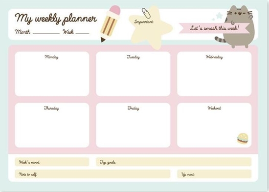 Изображение Pusheen Planner tygodniowy z kolekcji Foodie