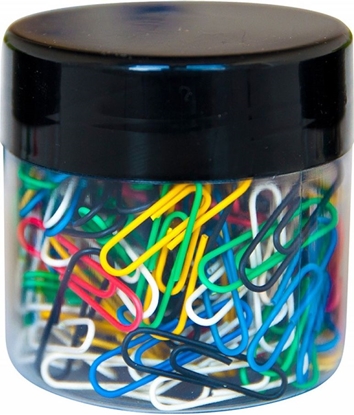 Изображение Q-Connect Spinacze Okrągłe 28mm 150szt. W Plastikowym Słoiku Mix Kolorów