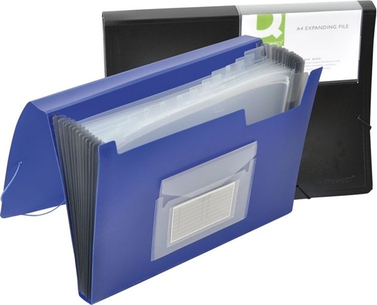 Picture of Q-Connect Teczka harm. z gumk Q-CONNECT, PP, A4, 12-przegr., czarna