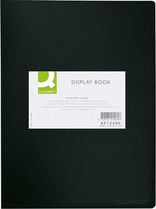 Attēls no Q-Connect Teczka ofertowa Q-CONNECT, PP, A3, 380mikr., 20 koszulek, czarna z etykiet