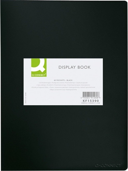 Picture of Q-Connect Teczka ofertowa Q-CONNECT, PP, A3, 380mikr., 20 koszulek, czarna z etykiet