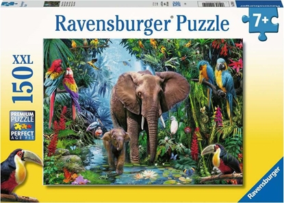 Attēls no Ravensburger Puzzle 150 Słonie w dżungli XXL