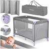 Picture of Ricokids óeczko turystyczne + materac + torba 125 x 65 x 78 cm RK-240 szaro-lawendowe