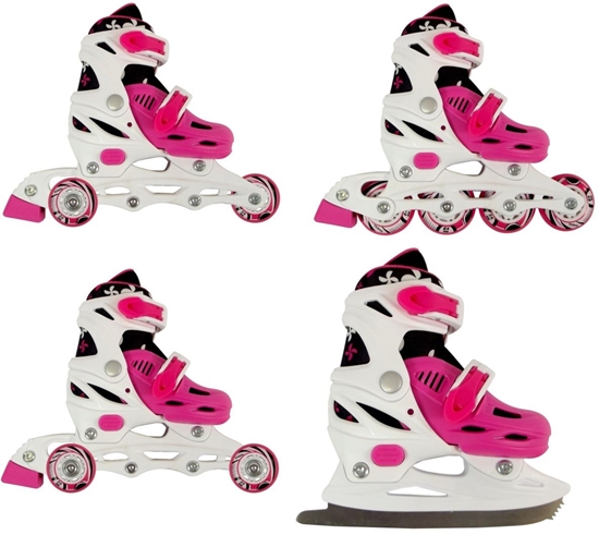 Picture of Rolki Enero 4w1 z wymienn poz regulowane róowe r. 26-29