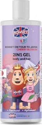 Attēls no Ronney RONNEY_Kids On Tour To Japan 2in1 Gel Body And Hair żel do mycia ciała i włosów dla dzieci od 3 roku życia Japońska Wiśnia 300ml