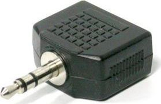 Picture of Adapter AV Rozgałęziacz, Audio, Jack (3,5mm) 2x F-Jack (3,5mm) M, 0, stereo, czarna