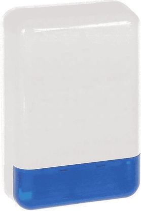 Picture of Satel Sygnalizator zewnętrzny akustyczno-optyczny obudowa. z PC osłona metalowa światło niebieskie akumulator 6V / 1,3Ah SPLZ-1011 BL