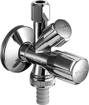 Attēls no Schell Schell Comfort Kombinowany zawor katowy comfort 1/2' chrom z bsz Chrom - 035510699