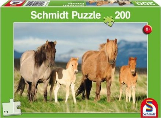 Изображение Schmidt Spiele Puzzle 200 Konie - rodzinne zdjcie G3