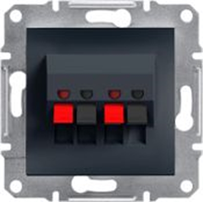 Attēls no Schneider Electric Gniazdo gonikowe podwójne bez ramki antracyt (EPH5700171)