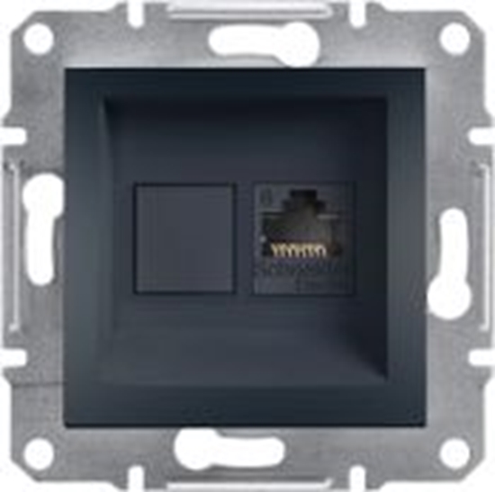Picture of Schneider Electric Gniazdo komputerowe Asfora kat. 6 UTP bez ramki antracyt (EPH4700171)