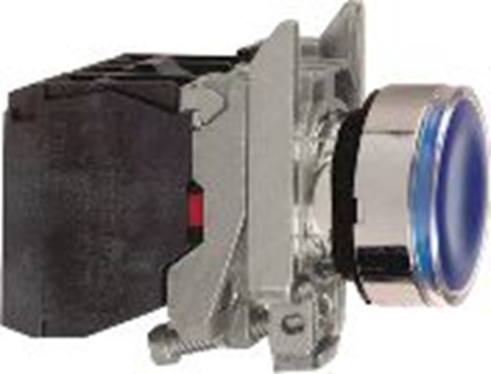 Изображение Schneider Electric Przycisk sterowniczy 22mm niebieski 1Z 1R z samopowrotem Z podświetleniem (XB4BW36M5)