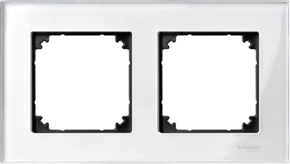 Изображение Schneider Electric Ramka podwójna Merten M-Elegance szklana brylantowy biały (MTN404219)