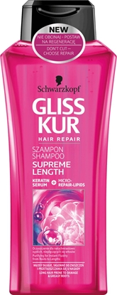 Attēls no Schwarzkopf Gliss Kur Hair Repair Supreme Length szampon do włosów długich 250ml