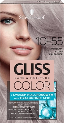 Изображение Schwarzkopf Krem koloryzujący do włosów Gliss Color 10-55 Popielaty Blond