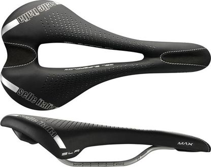 Attēls no Selle Italia Siodo SELLE ITALIA MAX SLR GEL SUPERFLOW L (id match - L3) TI 316 Tube 7, fibra-tek, 280g czarne (NEW)