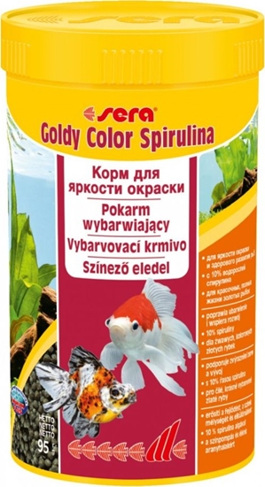 Picture of Sera Goldy Color Spirulina Nature 250 ml, granulat - pokarm dla zotych rybek