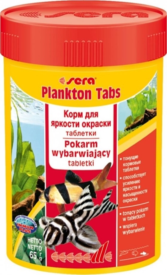 Изображение Sera Plankton Tabs Nature 100 ml - pokarm wybarwiajcy w tabletkach