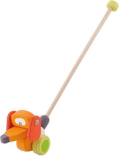 Picture of Sevi Drewniana zabawka do pchania, piesek z ruchom gówk (82892)