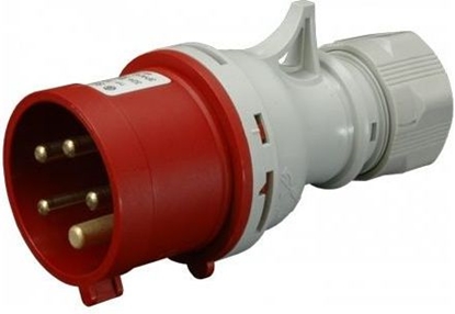 Attēls no SEZ Wtyczka przenona ze zmian faz 5P 16A 400V czerwona IP44 (IVNO 1653)