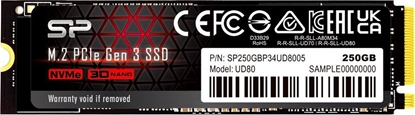 Изображение Dysk SSD UD80 250GB PCIe M.2 2280 Gen 3x4 3100/1100 MB/s 