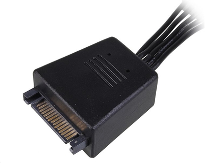 Picture of SilverStone SATA 15-pin - SATA 15-pin x4, Czarny (SSTCP06)