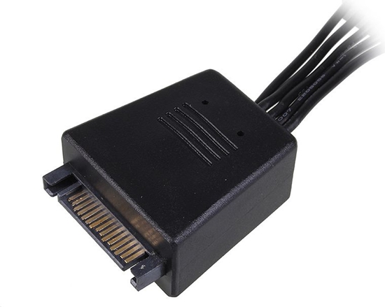 Picture of SilverStone SATA 15-pin - SATA 15-pin x4, Czarny (SSTCP06)