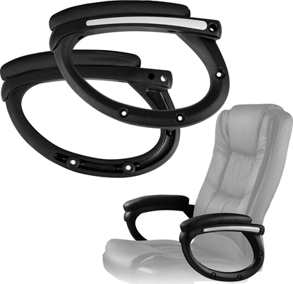 Attēls no Sofotel podokietniki do fotela Porto czarne