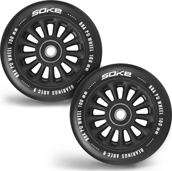 Изображение Soke Kóka do hulajnogi W100 mm czarne 2 szt.