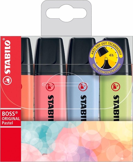 Picture of Stabilo Zakrelacz Boss Pastel etui 4 kolory STABILO
